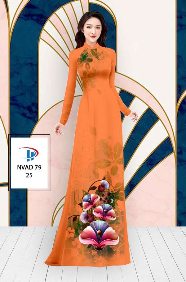 Vải Áo Dài Hoa In 3D AD NVAD79 59